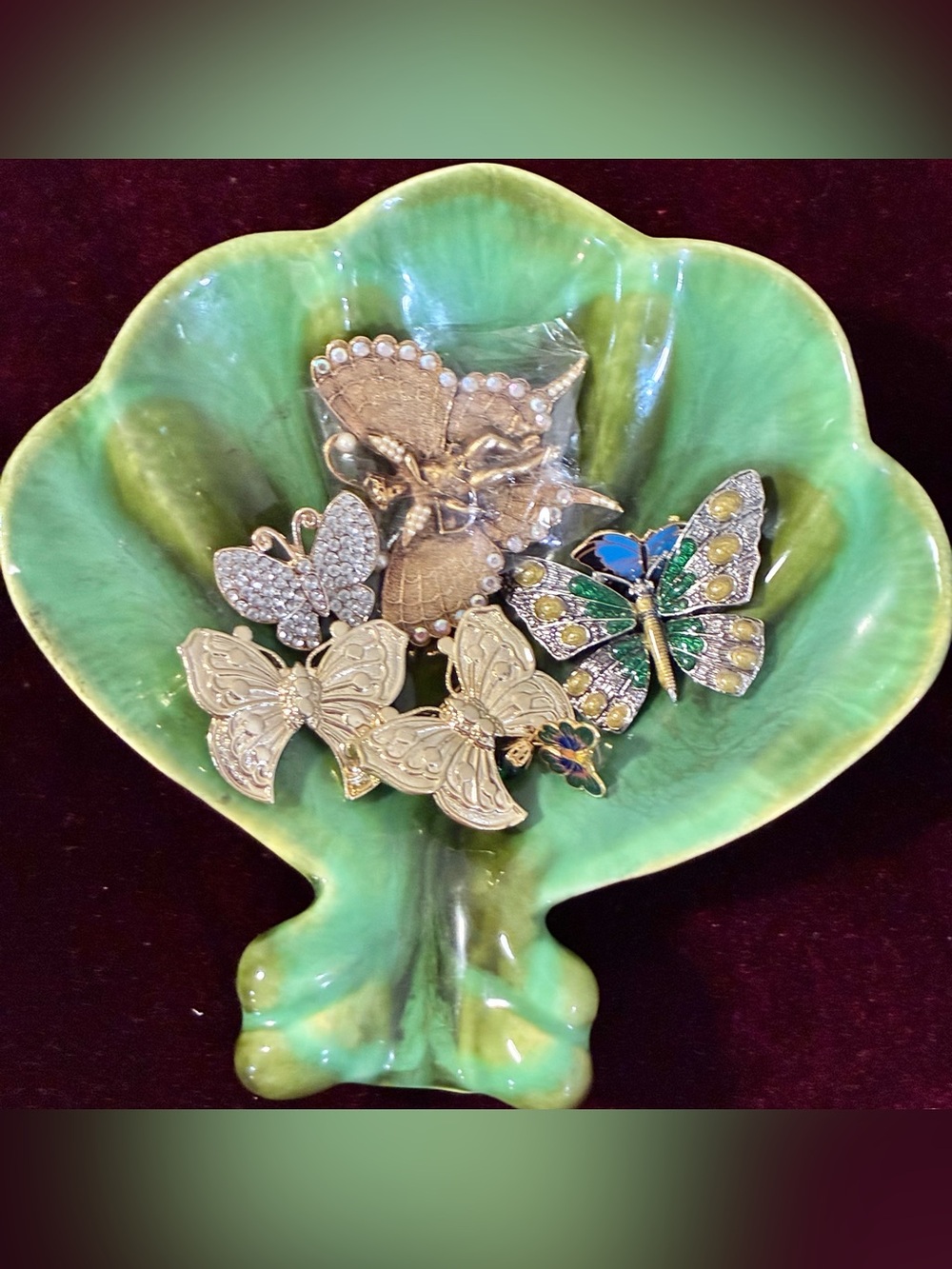 Bundle of 7 Butterfly Brooches and Pins Some Need Repair